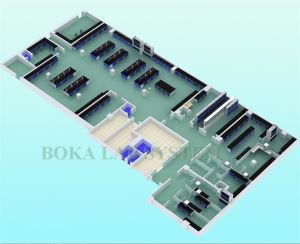 Sistema de diseño e ingeniería de planificación de la sala de laboratorio